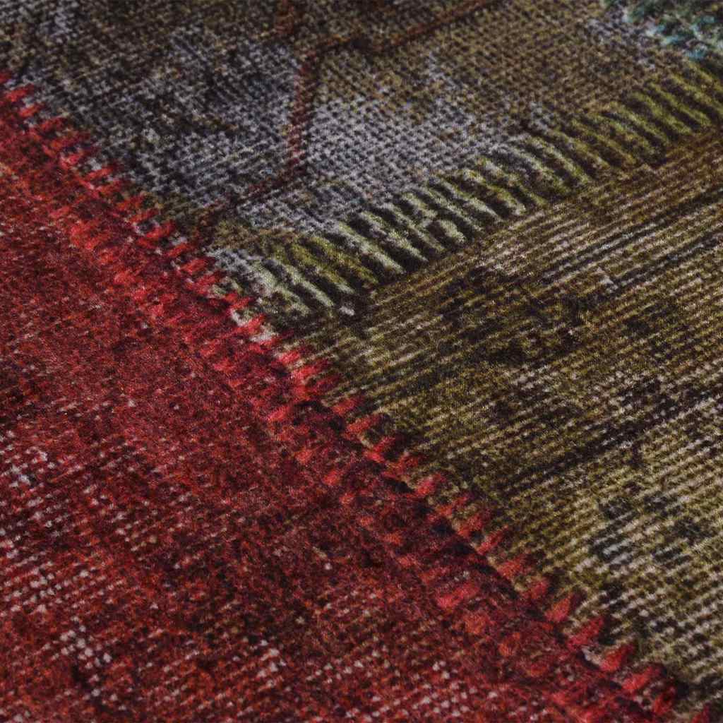 vidaXL Rug | Multicolour | 100% Polyester, Velvet | 120 cm Diameter | Rug 3