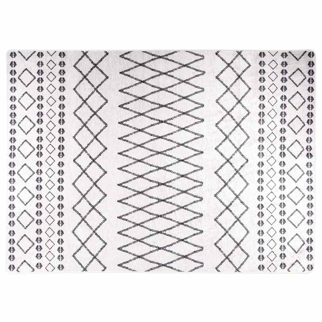 vidaXL Rug | Black and white | 100% Polyester | 120x180 cm | Area Rug 2