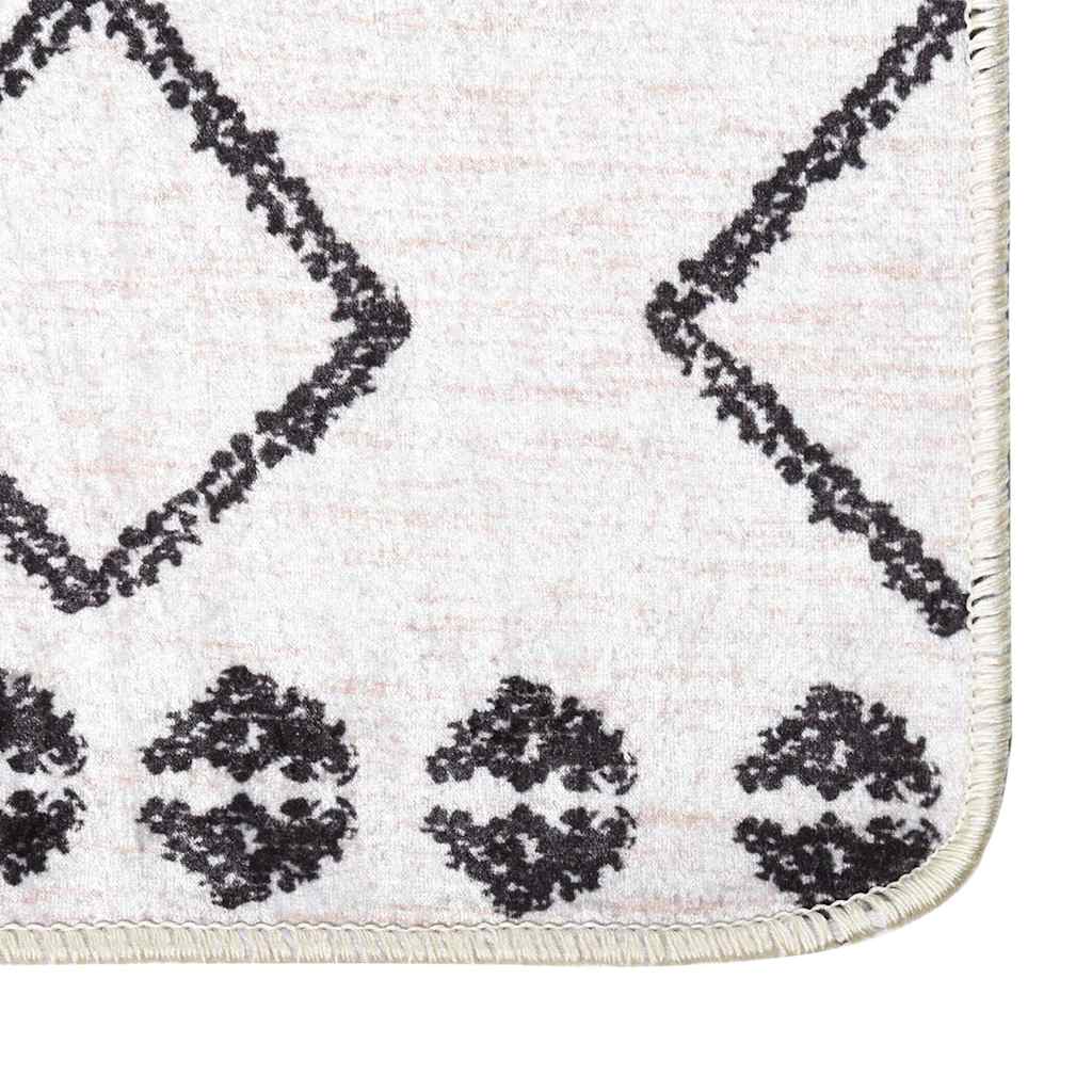 vidaXL Rug | Black and white | 100% Polyester | 120x180 cm | Area Rug 3