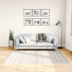vidaXL Rug | Black and white | 100% Polyester | 120x180 cm | Area Rug 1