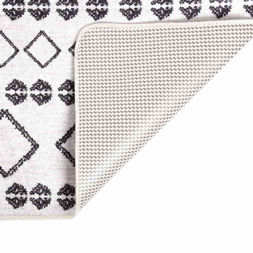 vidaXL Rug | Black and white | 100% Polyester, PVC backing | 160x230 cm 3