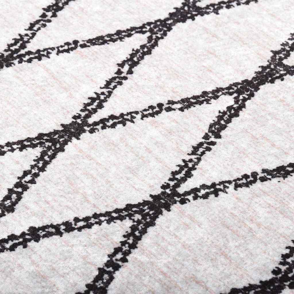 vidaXL Rug | Black and white | 100% Polyester, PVC backing | 160x230 cm 4