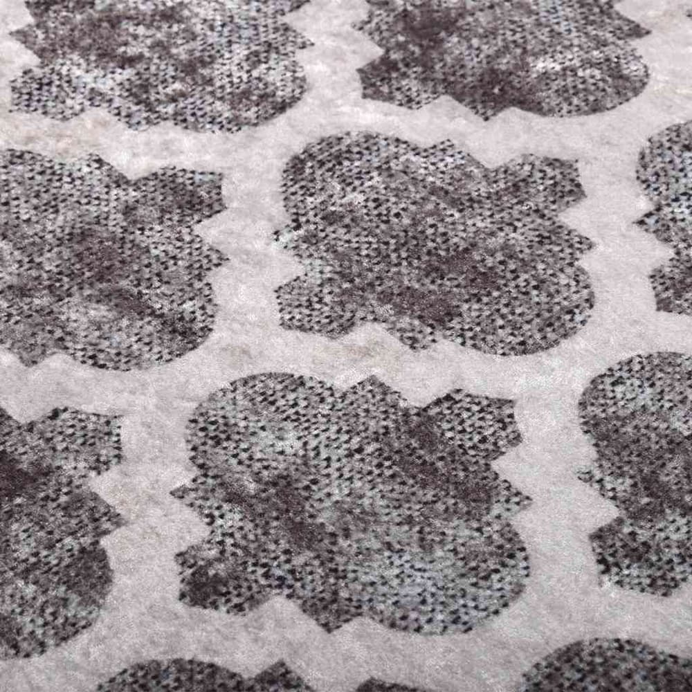 Rug Washable Grey and White 120 x 180 cm