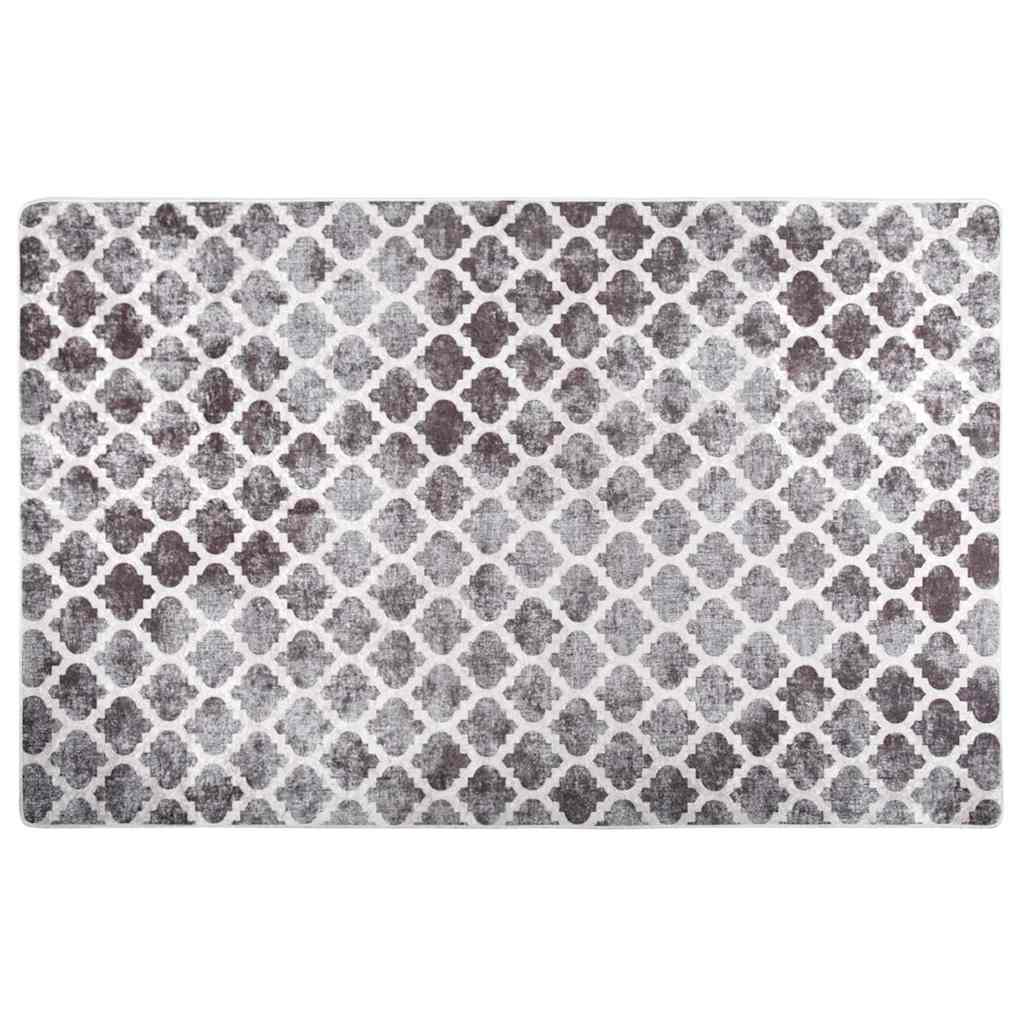 Rug Washable Grey and White 160 x 230 cm