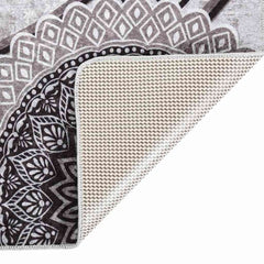 vidaXL Rug Washable 160x230 cm Black and Grey 4