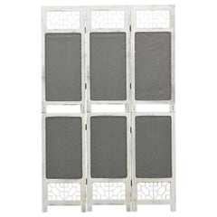 vidaXL 3-Panel Room Divider Grey 105x165 cm Fabric 1