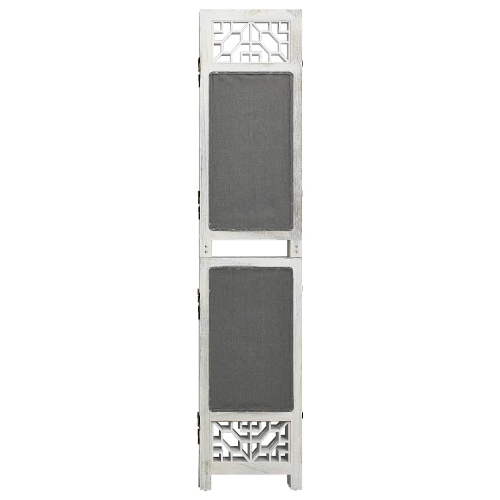 vidaXL 3-Panel Room Divider Grey 105x165 cm Fabric 2
