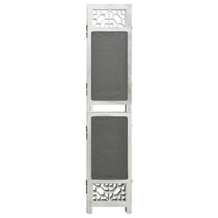 vidaXL 3-Panel Room Divider Grey 105x165 cm Fabric 2