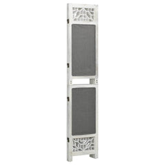 vidaXL 3-Panel Room Divider Grey 105x165 cm Fabric 3