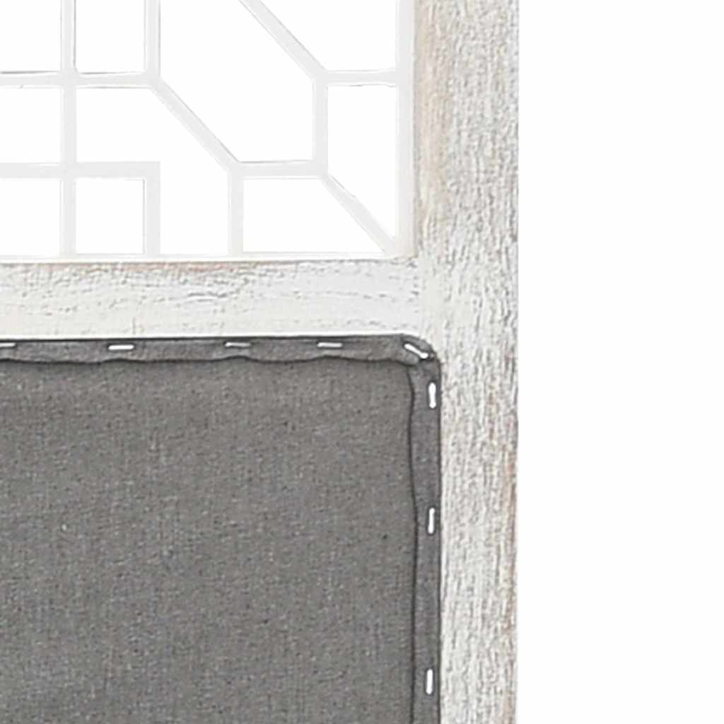 vidaXL 3-Panel Room Divider Grey 105x165 cm Fabric 6