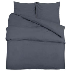 vidaXL Duvet Cover Set Anthracite 135x200 cm Light-weight Microfiber 2
