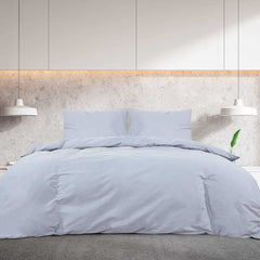 vidaXL Duvet Cover Set Grey 240x220 cm Cotton 3