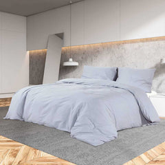 vidaXL Duvet Cover Set Grey 220x240 cm Cotton 1