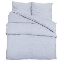 vidaXL Duvet Cover Set Grey 200x220 cm Cotton 2