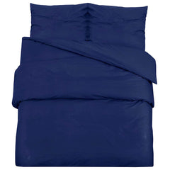vidaXL Duvet Cover Set Navy Blue 135x200 cm Cotton 2