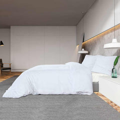 vidaXL Duvet Cover Set White 240x220 cm Cotton 4