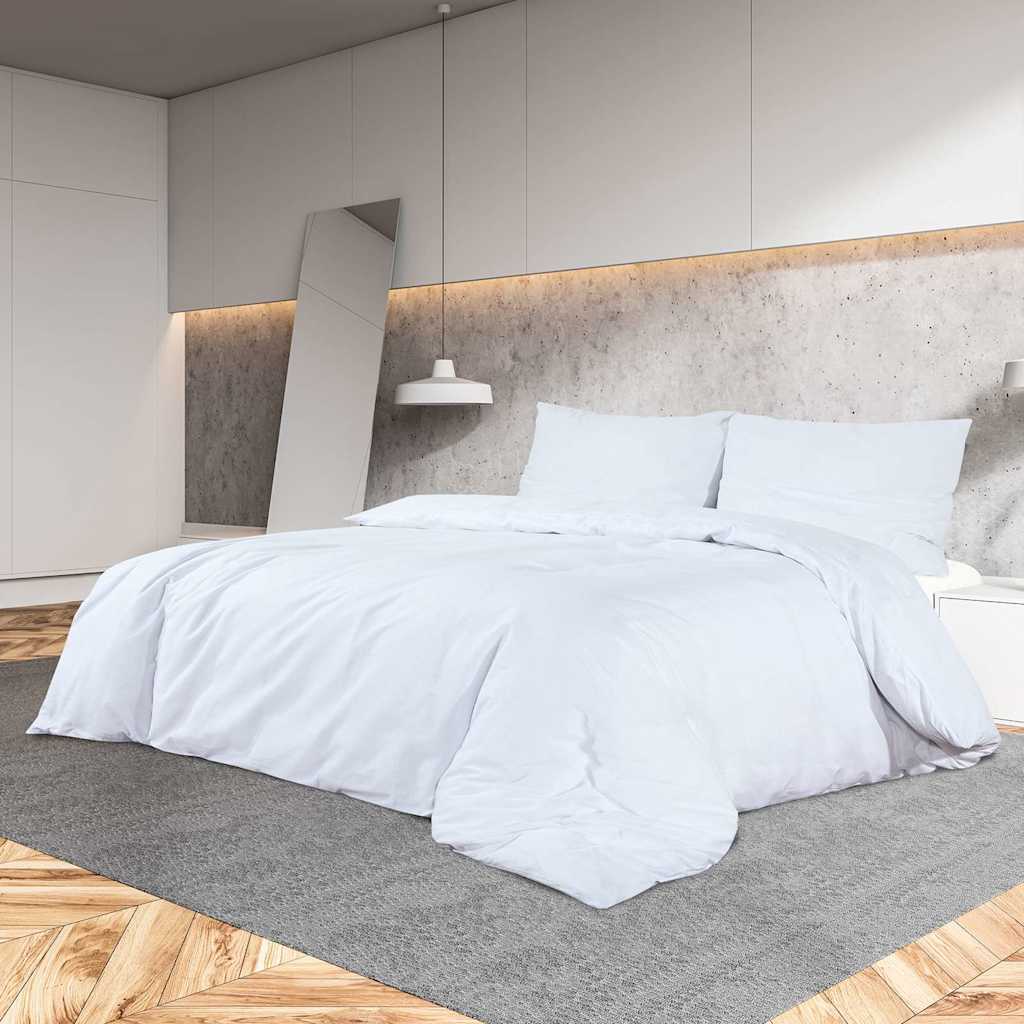 vidaXL Duvet Cover Set White 240x220 cm Cotton 1