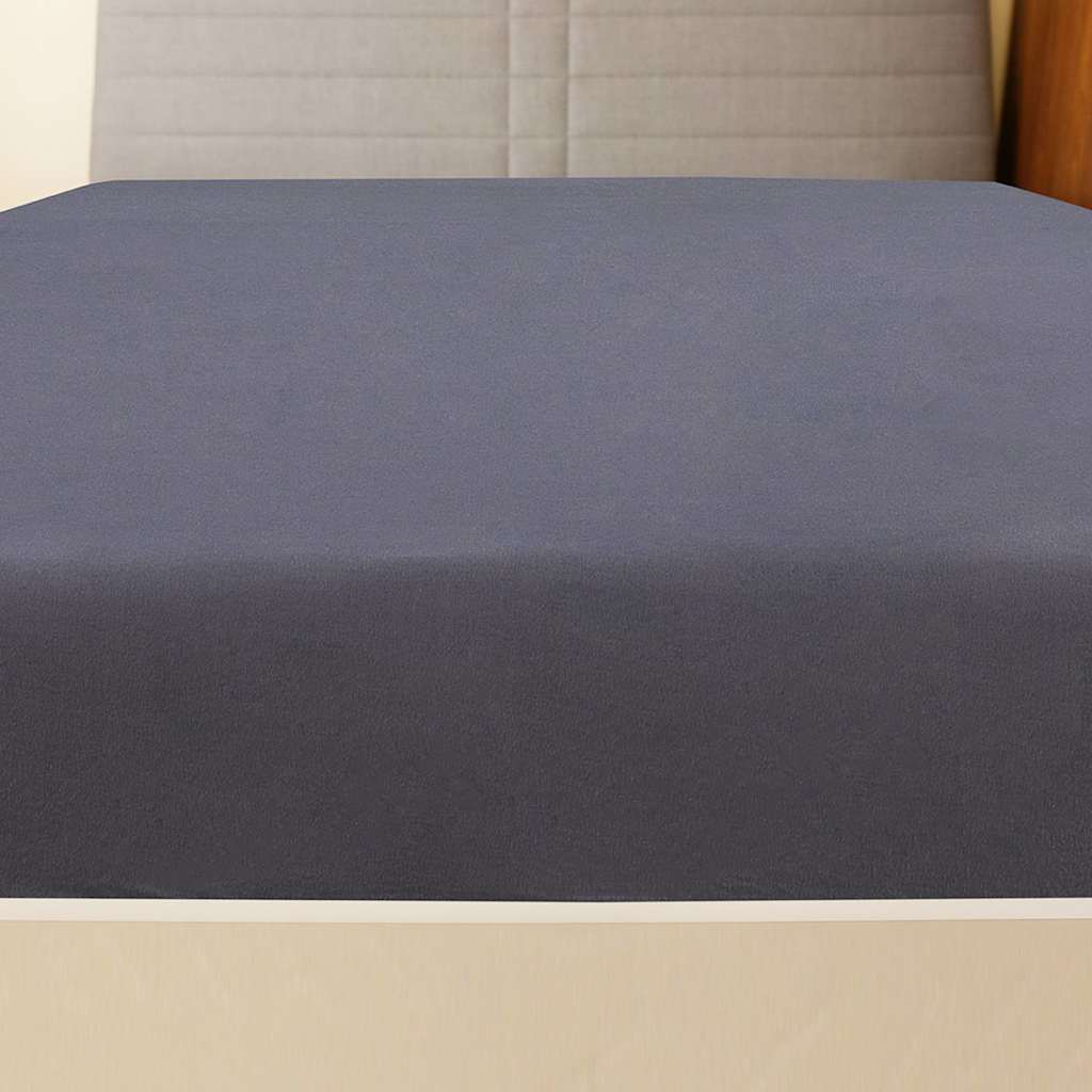 vidaXL Jersey Fitted Sheets 2 pcs Anthracite 180x200 cm Cotton 3
