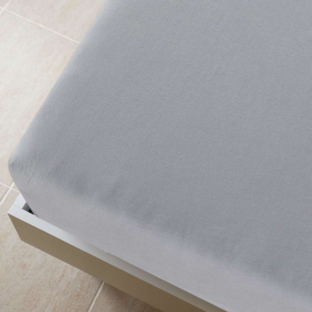 vidaXL Jersey Fitted Sheets 2 pcs Grey 180x200 cm Cotton 4