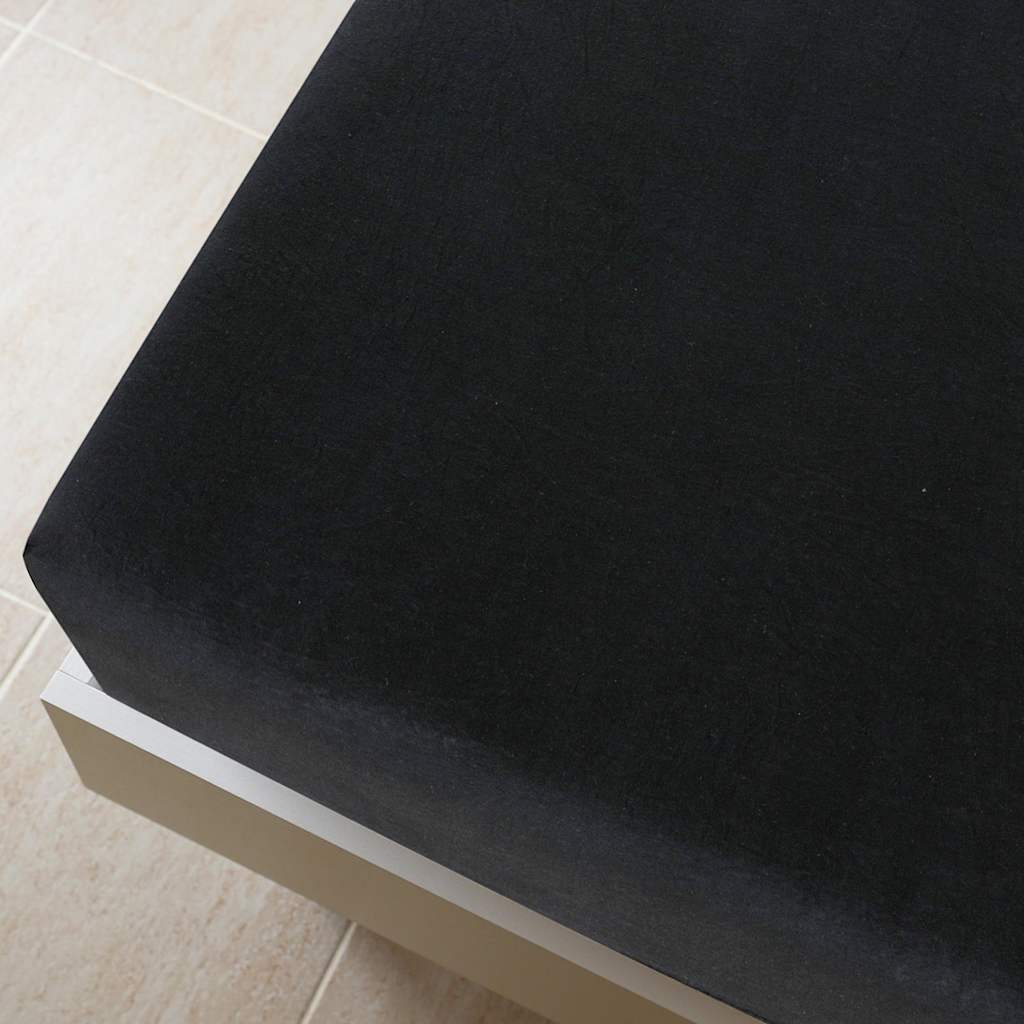 vidaXL Jersey Fitted Sheets 2 pcs Black 180x200 cm Cotton 4