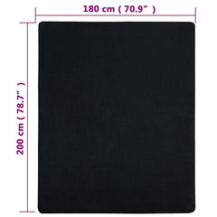 vidaXL Jersey Fitted Sheets 2 pcs Black 180x200 cm Cotton 5