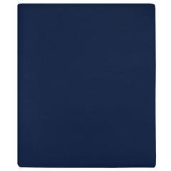 vidaXL Jersey Fitted Sheets 2 pcs Navy Blue 180x200 cm Cotton 1