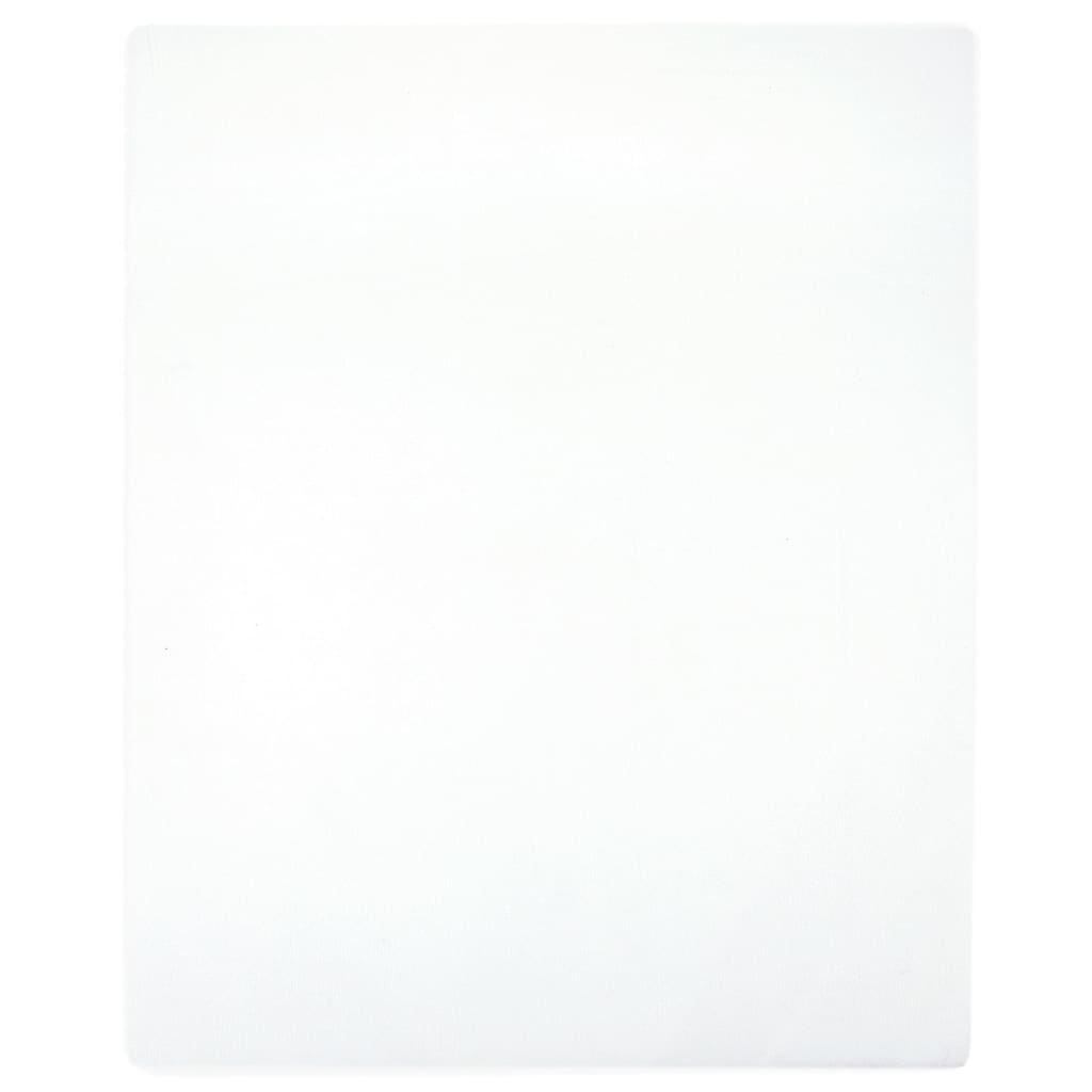 vidaXL Jersey Fitted Sheets 2 pcs White 180x200 cm Cotton 1
