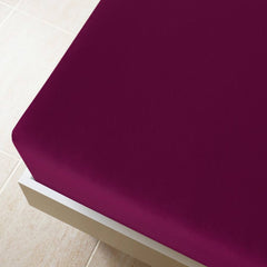 vidaXL Jersey Fitted Sheets 2 pcs Bordeaux 180x200 cm Cotton 2