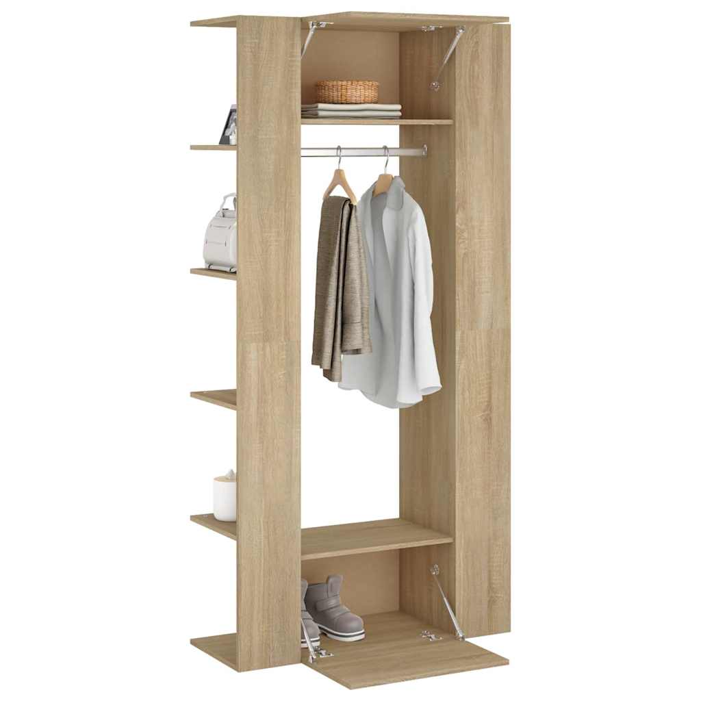 vidaXL Hallway Cabinets 2 pcs Sonoma Oak Engineered Wood 4