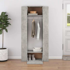 Hallway Cabinets 2 pcs Engineered Wood Concrete grey