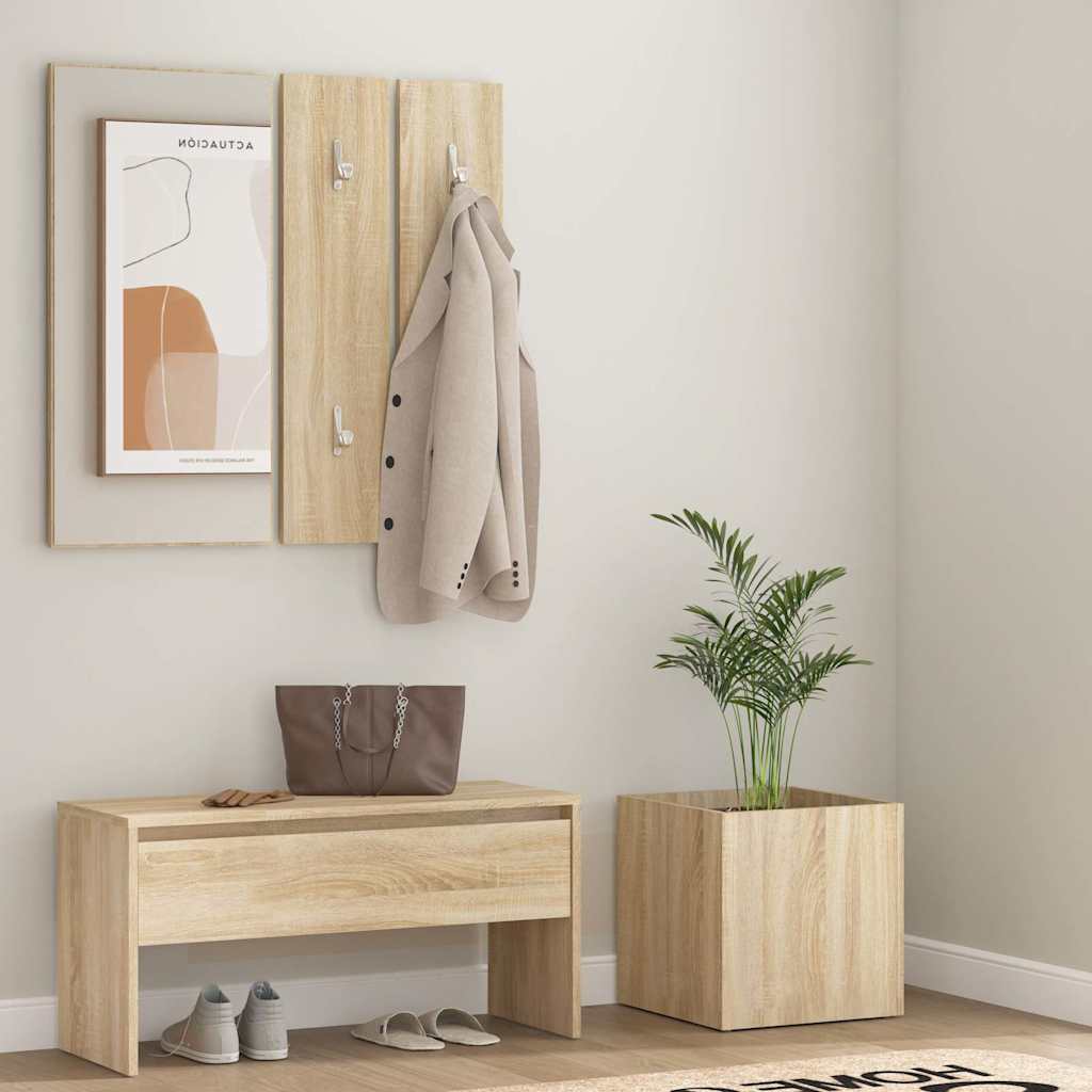 Hallway Furniture Set Engineered Wood Sonoma oak