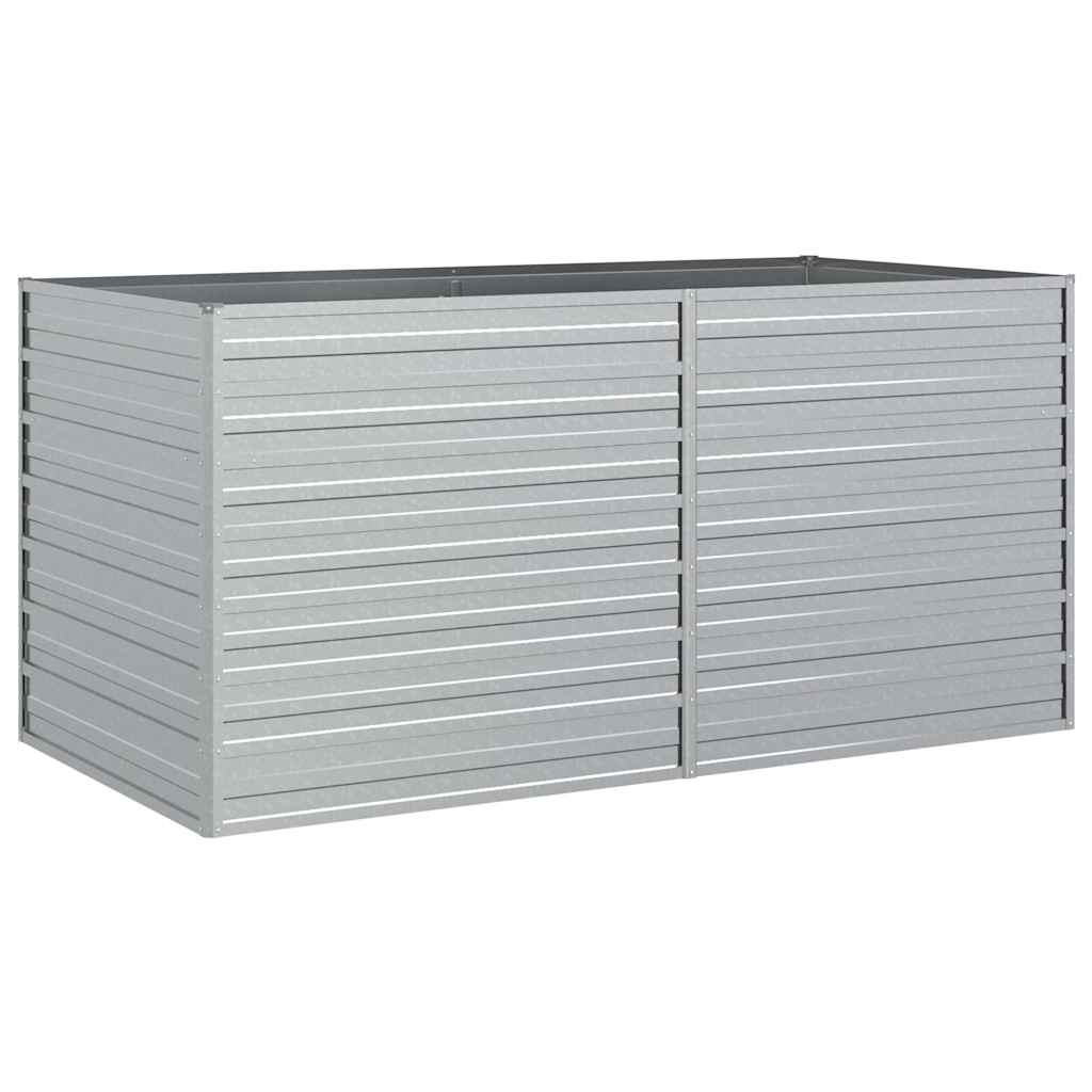 vidaXL Garden Raised Bed | Silver | Galvanized Steel | 160x80x77 cm | Durable 2