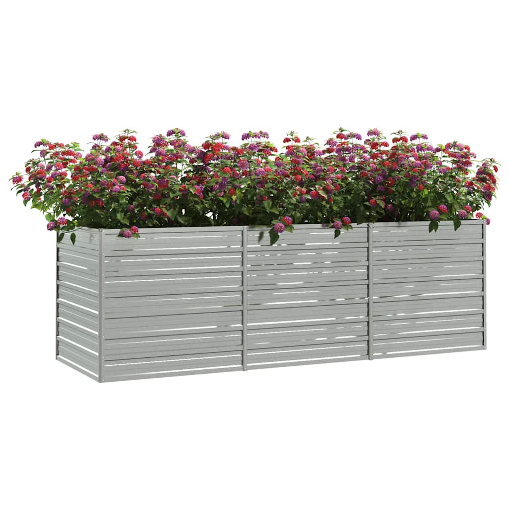 vidaXL Garden Raised Bed | Silver | Galvanised Steel | Large | Garden Raised Bed 3