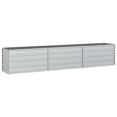 vidaXL Garden Raised Bed | Silver | Galvanised Steel | Large | Durable 2