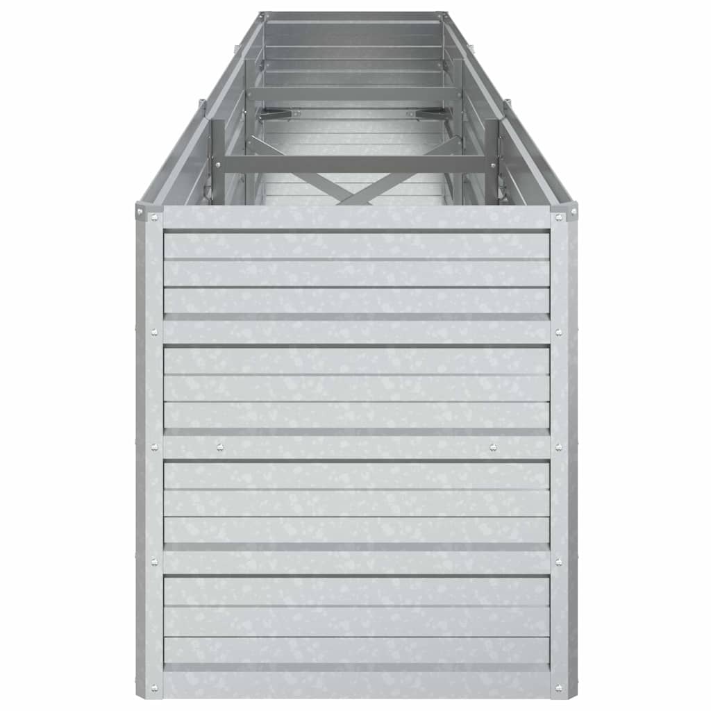 vidaXL Garden Raised Bed | Silver | Galvanised Steel | Large | Durable 5