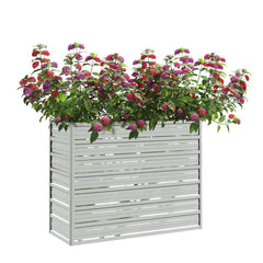 vidaXL Garden Raised Bed | Silver | Galvanized steel | 100 x 40 x 77 cm 3