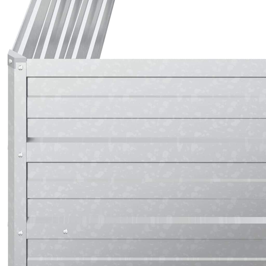 vidaXL Garden Raised Bed | Silver | Galvanized steel | 100 x 40 x 77 cm 6