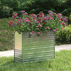 vidaXL Garden Raised Bed | Silver | Galvanized steel | 100 x 40 x 77 cm 1