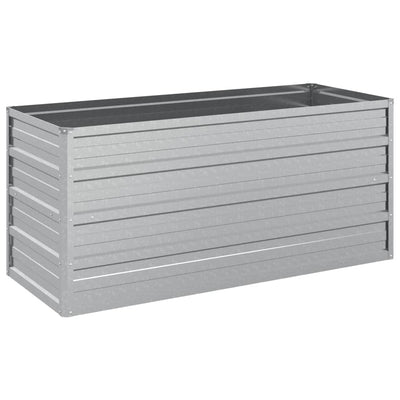 Garden Raised Bed 100x40x45 cm Galvanized Steel Silver