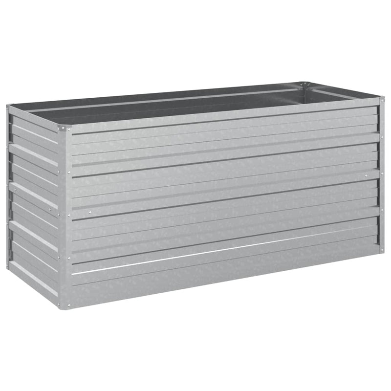 Garden Raised Bed 100x40x45 cm Galvanized Steel Silver