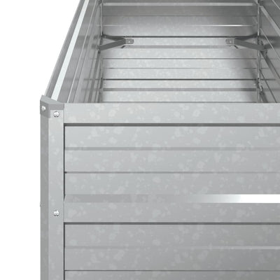 Garden Raised Bed 100x40x45 cm Galvanized Steel Silver