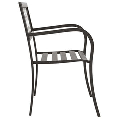 vidaXL Garden Bench 125 cm Steel Black 4