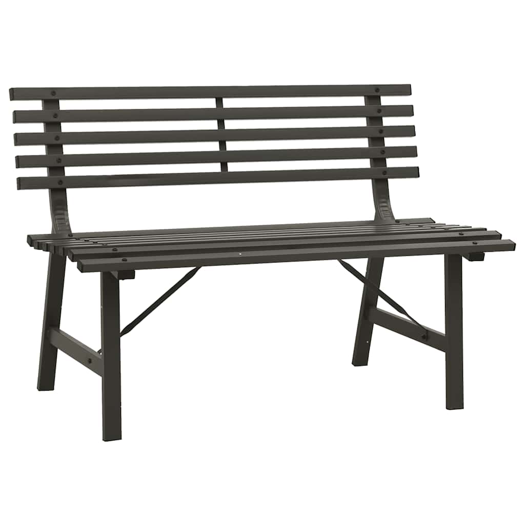 vidaXL Garden Bench | Black | Powder-coated steel | Large | Durable 2