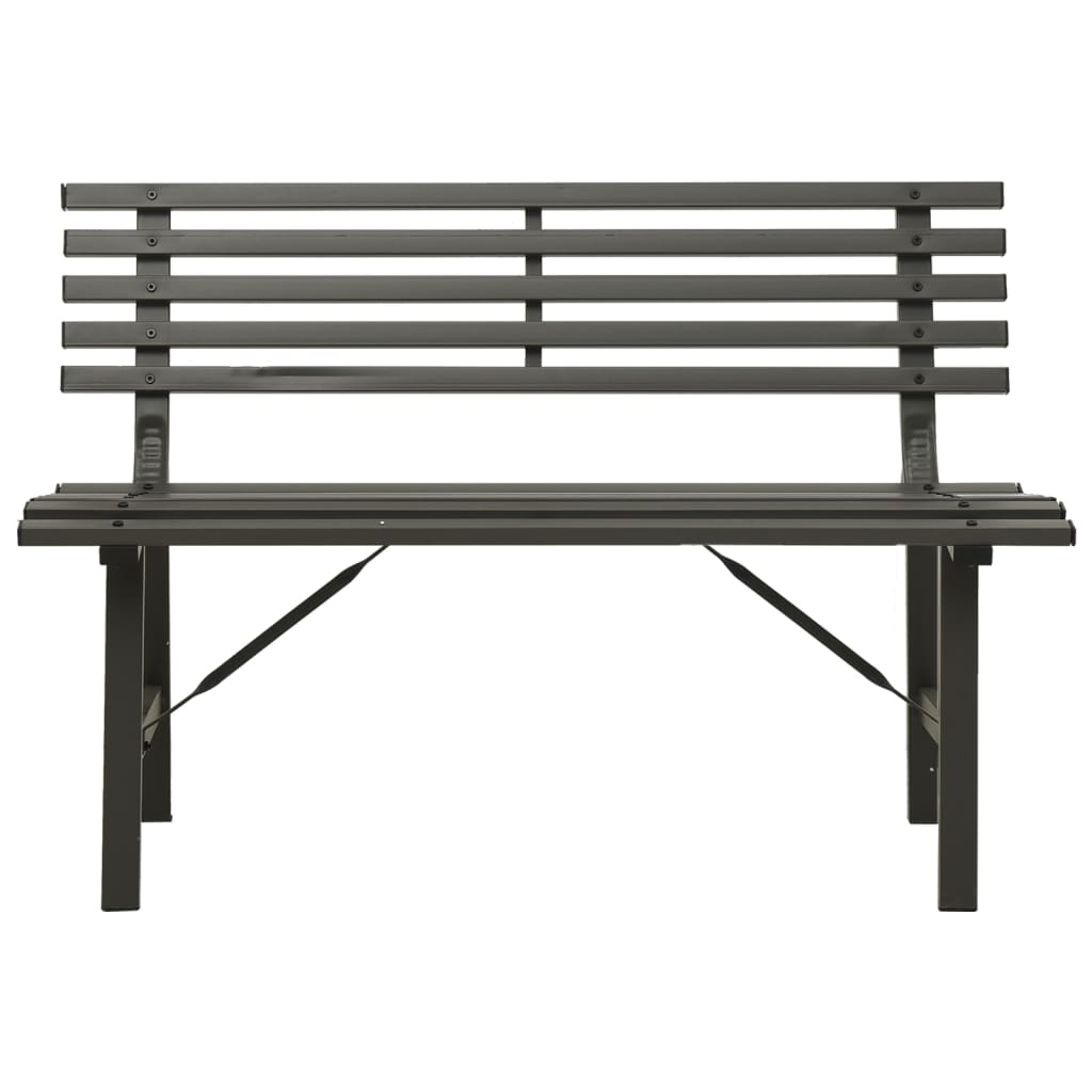 vidaXL Garden Bench | Black | Powder-coated steel | Large | Durable 3
