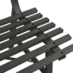 vidaXL Garden Bench | Black | Powder-coated steel | Large | Durable 6