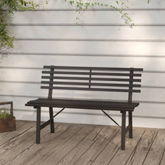 vidaXL Garden Bench | Black | Powder-coated steel | Large | Durable 1