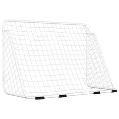 vidaXL Football Goal with Net White 180x90x120 cm Steel 5