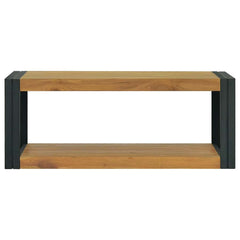 vidaXL Bathroom Cabinet | Natural Teak | Solid Teak Wood | 90 x 45 x 35 cm 2