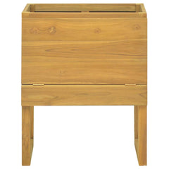 vidaXL Bathroom Cabinet | Natural Teak | Solid Teak Wood | Medium 3