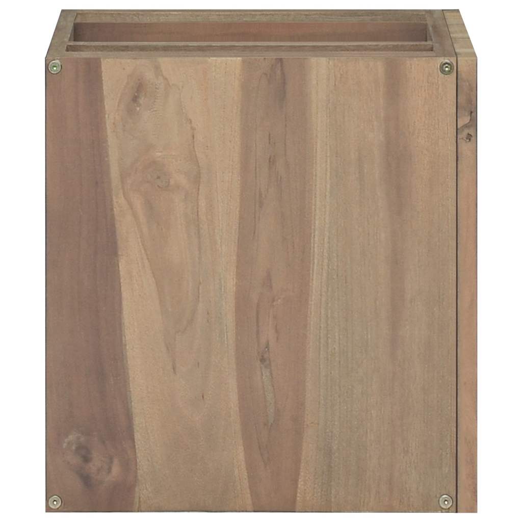 vidaXL Wall-mounted Bathroom Cabinet | Natural Teak | Solid teak wood | 45-59 cm 3